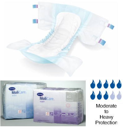 MoliCare Premium Soft Latex Free Incontinence Briefs