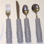 Weighted Eating Utensils with built up Handles