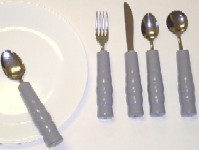 KE11540 - Weighted Eating Utensils with Contoured Handles