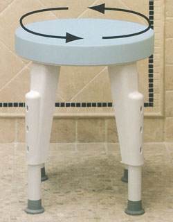 Rotating Seat Height Adjustable Shower Stool MA72715