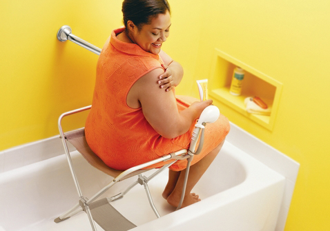 Folding Mesh Shower Seat