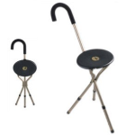 Tri Seat Adjustable Folding Seat Cane INV82101